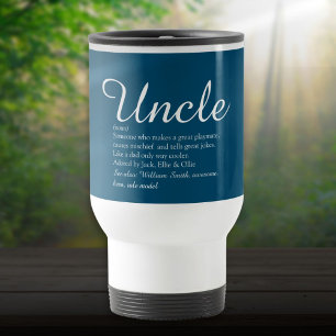 Cool Fun Uncle Definition Quote Blue Travel Mug
