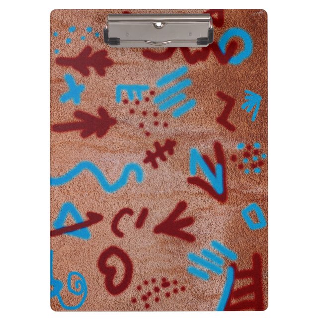 Cool Fun Unique Wall Writings Clipboard (Front)