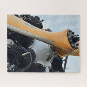 Cool Fun Vintage Aeroplane Photo Pilot Aviation  Jigsaw Puzzle