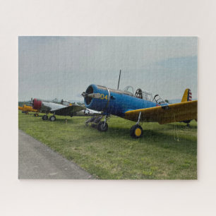 Cool Fun Vintage Aeroplane Photo Pilot Aviation  Jigsaw Puzzle