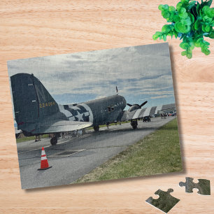 Cool Fun Vintage Aeroplane Photo Pilot Aviation  Jigsaw Puzzle