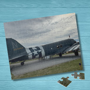 Cool Fun Vintage Aeroplane Photo Pilot Aviation  Jigsaw Puzzle
