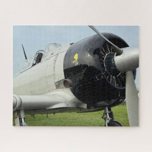 Cool Fun Vintage Aeroplane Photo Pilot Aviation  Jigsaw Puzzle
