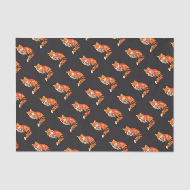 Cool Funky Fox Tissue Paper (Front)