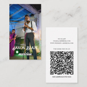 Cool Funky Urban Musician & Songwriter Add Photo  Business Card