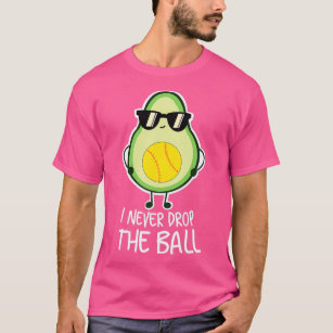 Cool Funny Avocado Softball Lover T-Shirt