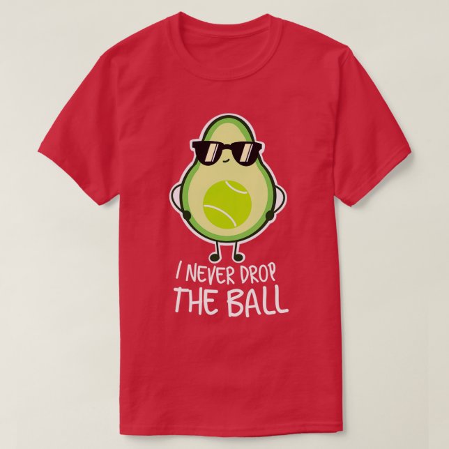 Cool Funny Avocado Tennis Lover T-Shirt (Design Front)