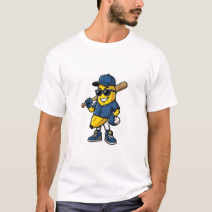: Cool Funny Baseball Banana Player Sports Mascot T-Shirt