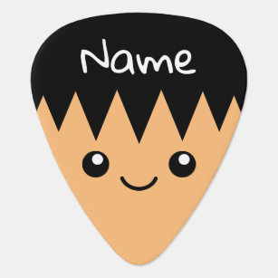 Cool funny cartoon head custom name standard guitar pick