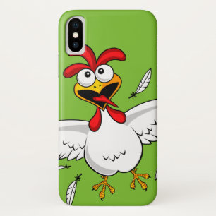 Cool Funny Cute Humourous Cartoon Chicken For Kids iPhone X Case