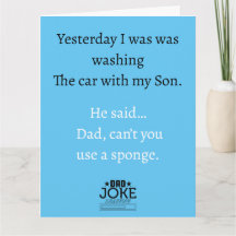 Cool Funny Dad Joke Design Greeting Card
