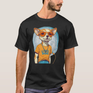 Cool Funny Dog – "LOCK DOG" Chihuahua in Style T-Shirt