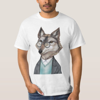 cool funny fox face animal print design T-Shirt