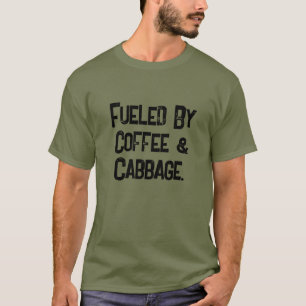 Cool Funny Fuelled By Coffee & Cabbage Men’s T-Shirt
