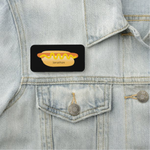 Cool Funny Hot Dog Novelty Custom Name Tag