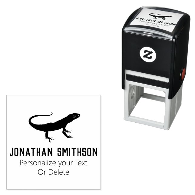  Cool Funny Lizard Cute Animal Personal Stationery Self-inking Stamp (In Situ)
