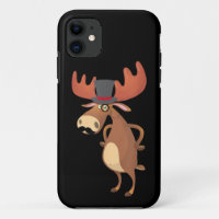 Cool Funny Moose Hat Moustache Animal Lover