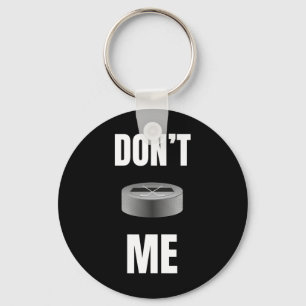 Cool Funny Puck With Stick Hockey  Key Ring