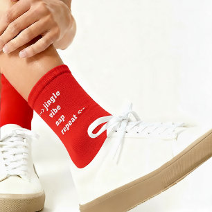 Cool Funny Red Christmas Socks