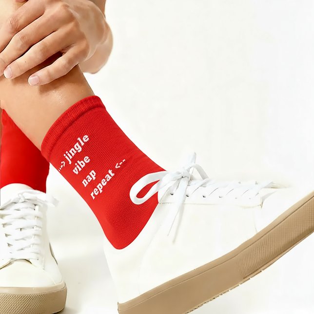 Cool Funny Red Christmas Socks (Creator Uploaded)