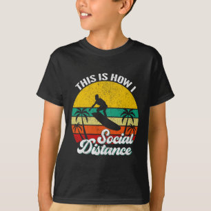 Cool Funny Retro Sunset Vintage Surfing Surfer Sur T-Shirt