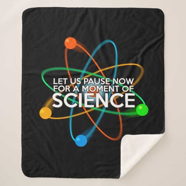 Cool Funny Science Quote Modern Sherpa Blanket (Front)