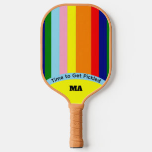 Cool Funny Vivid Retro Colour Pickleball Paddle