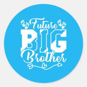Cool future big Brother Classic Round Sticker