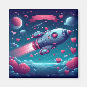Cool/futuristic spaceship valentine's day magnet