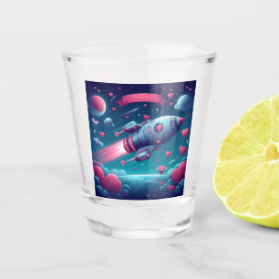 Cool/futuristic spaceship valentine's day shot glass
