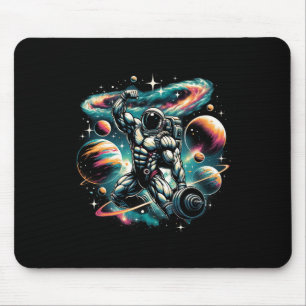 Cool Galaxy Bodybuilder Astronaut On Bodybuilding Mouse Mat