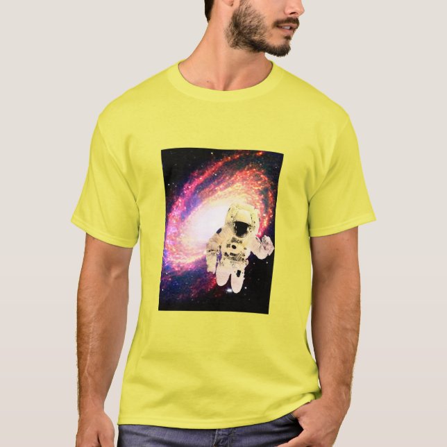 cool galaxy colours astronaut space geek shirt (Front)