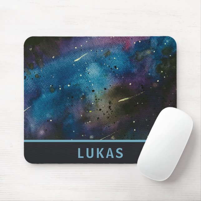 Cool Galaxy Outer Space Stars Mouse Mat (With Mouse)