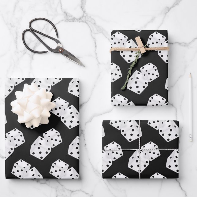 Cool gambling dice pattern Casino  Wrapping Paper Sheet (Front)