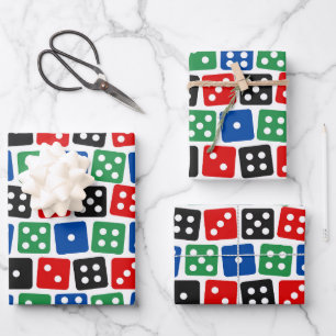 Cool gambling dice pattern party  wrapping paper sheet