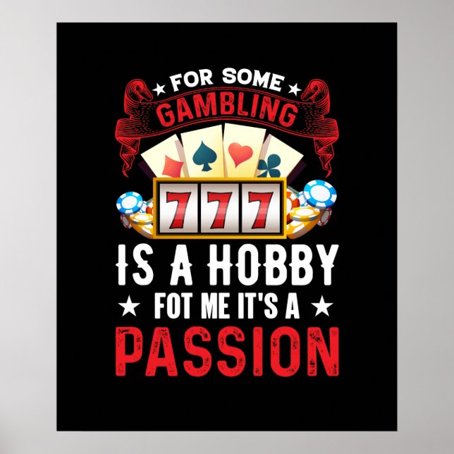 cool gambling passion poker room poster (Front)