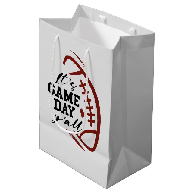 cool game day sports lovers football medium gift bag (Front Angled)