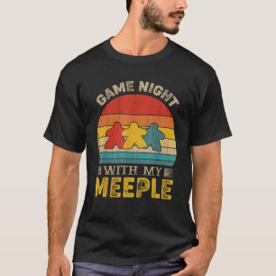 Cool Game Night with my Meeple Board Game Group T-Shirt