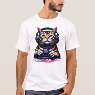 Cool Gamer Cat  T-Shirt
