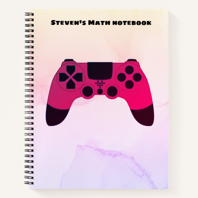 Cool Gamer Design - Gaming Controller Nerdy Notebook (Front)