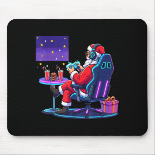 Cool Gamer Santa Playing Games Christmas Boys Styl Mouse Mat