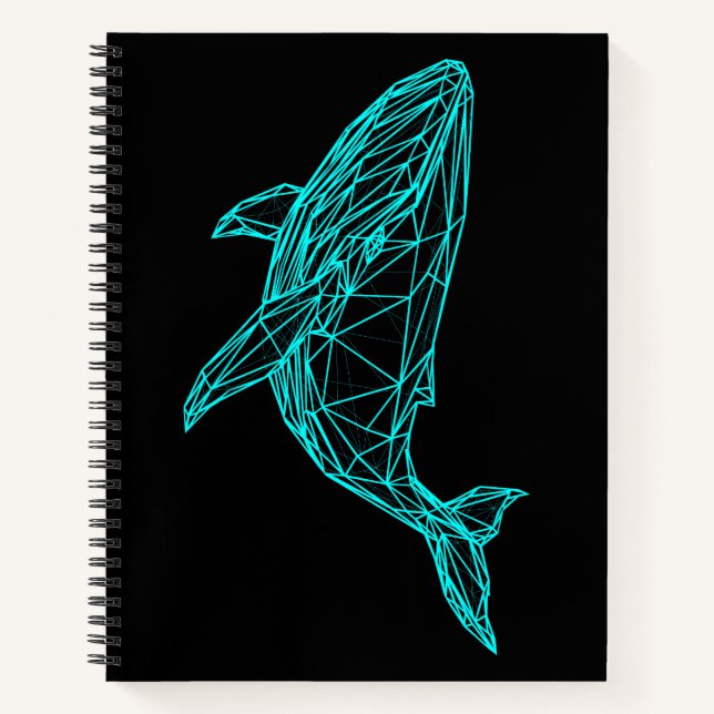 Cool Gamer Whale Deluxe Spiral Notebook (Front)