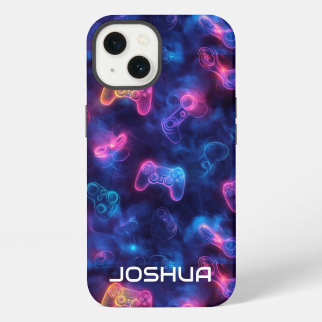Cool Gaming Personalised Controller Pattern iPhone Case (Back)