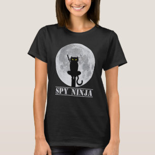 Cool Gaming Spy Month Ninja Gamer Boy Kids Cat T-Shirt