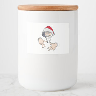 Cool Gangsta Hip Hop Hand Rap Santa Claus Food Label