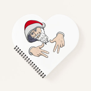 Cool Gangsta Hip Hop Hand Rap Santa Claus Notebook