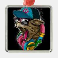cool gangster rapping cat.