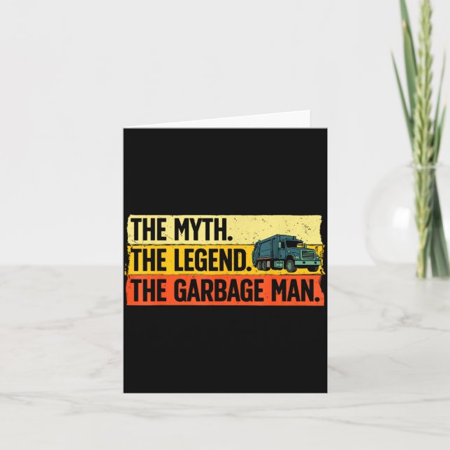 Cool Garbage Man Art For Men Dad Father Garbage Du Card (Front)