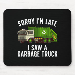 Cool Garbage Truck Art For Men Women Kids Garbage  Mouse Mat