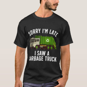 Cool Garbage Truck Art For Men Women Kids Garbage T-Shirt
